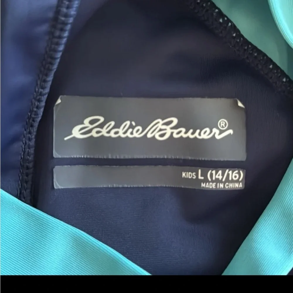 Eddie Bauer rashguard girls large beach pool party swim tropical surf California